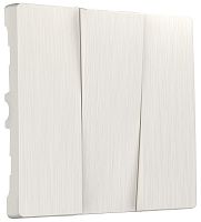 Лицевая панель Werkel для 3-кл. выключателя перламутровый рифленый картинка